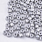 Electroplate Glass Bugle Beads, Metallic Colours, Round Hole, Silver Plated, 7~7.5x6~6.5mm, Hole: 2.5mm, about 800pcs/bag