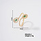 Stylish Teardrop Brass Rhinestones Open Cuff Ring for Women