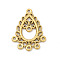 304 Stainless Steel Chandelier Component Links, Ion Plating(IP), Teardrop, Golden, 30.5x23.5x2.5mm, Hole: 1.6mm