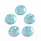 Synthetic Turquoise Charms, with Plastic Letter, Flat Round, Letter.A, 15x2mm, Hole: 1.5mm