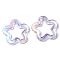 Transparent Acrylic Pendants, Star, Lilac, 30x30.5x5mm, Hole: 1.8mm