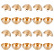20Pcs 1-Hole Alloy Shank Buttons, Half Round, Matte Light Gold, 22x17mm, Hole: 2.5mm