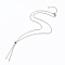 Tarnish Resistant 304 Stainless Steel Cable Chain Necklace Making, with Slider Beads, Lobster Claw Clasps and Heart Extension Chain, Stainless Steel Color, 20.86 inch(53cm)