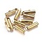 Brass Slide On End Clasp Tubes, Slider End Caps, for Ball Chains, Raw(Unplated), 15x6x4mm, Hole: 1mm, Inner Diameter: 3mm
