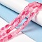 Natural Dyed White Jade Beads Strands, Oval, Hot Pink, 11.5~12x7.5~8mm, Hole: 0.8mm, about 29~32pcs/strand, 12.99''~15.16''(33~38.5cm)