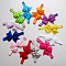 Elastic Baby Headbands, Bows for Girls, Cloth, Mixed Color, 110mm