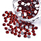 Glass Flat Back Rhinestone Cabochons, Back Plated, Faceted Half Round, Light Siam, SS20, 4.6~4.8x2mm, about 1440pcs/bag
