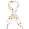 Polyester Bag Straps, with Zinc Alloy Swivel Clasps, Rectangle, Bag Replacement Accessories, Floral Pattern, 80.3x3.8x0.1cm