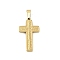 304 Stainless Steel Pendants, Ion Plating(IP), Thorns Cross Charm, Golden, 25x14x2mm, Hole: 5x3mm