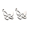 Non-Tarnish 316 Surgical Stainless Steel Charms, Laser Cut, Butterfly Charm, Stainless Steel Color, 14.5x14.5x1mm, Hole: 1.6mm