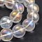 AB Color Plated Transparent Glass Round Bead Strands, Clear AB, 18mm, Hole: 2mm, about 22pcs/strand, 15.3 inch