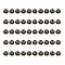 Golden Plated Alloy Charms, with Enamel, Enamelled Sequins, Flat Round, Black, Letter.M, 14x12x2mm, Hole: 1.5mm, 50pcs/Box