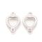 Tarnish Resistant 201 Stainless Steel Links connectors, Heart, Stainless Steel Color, 16.5x11x1mm, Hole: 1.5mm