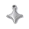304 Stainless Steel Pendants, Star Charm, Anti-Tarnish, Stainless Steel Color, 18.5x15x3mm, Hole: 2mm