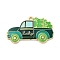 Saint Patrick's Day Alloy Enamel Pendants, Cadmium Free & Nickel Free & Lead Free, Rack Plating, Golden, Truck, 20.5x33x2mm, Hole: 2mm