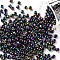 (Repacking Service Available) (Repacking Service Available) 6/0 Glass Seed Beads, Iris Round, Colorful, 4mm, Hole: 1mm, about 12g/bag