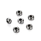 304 Stainless Steel Beads, with Rubber Inside, Slider Beads, Rondelle, Stainless Steel Color, 8x4mm, Hole: 4.5mm, Rubber Hole: 1.8mm