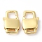 Brass Lobster Claw Clasps, Padlock, Cadmium Free & Lead Free, Long-Lasting Plated, Real 18K Gold Plated, 12x8x3mm