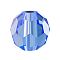 Preciosa® Crystal Beads, Czech Crystal, 451 19 602 Round, 30050 Sapphire, 3mm, Hole: 0.5mm