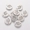 Non-Tarnish 304 Stainless Steel Charms, Flat Round with Constellation/Zodiac Sign, Virgo, 12x1mm, Hole: 1.5mm