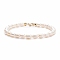 Grade A Natural Pearl Beaded Bracelets with Brass Spring Ring Clasps for Women, White, 7-7/8 inch(20cm)