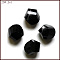 K9 Glass, Imitation Austrian Crystal Beads, Grade AAA, Faceted, Polygon, Black, 10mm, Hole: 0.9~1mm