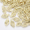 Alloy Pendants, Leaf, Light Gold, 18x9x2mm, Hole: 1.6mm
