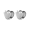 Non-Tarnish Heart 304 Stainless Steel Hoop Earrings for Women, Stainless Steel Color, 14x16mm