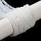 Imitation Jade Glass Beads Strands, Half AB Color Plated, Faceted, Frosted, Rondelle, WhiteSmoke, 2.9~3.3x2mm, Hole: 0.7mm, about 144~150pcs/strand, 35~37cm