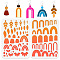 2Pcs 2 Style PET Plastic Earring Handwork Template, Card Leather Cutting Stencils, Rainbow, 29.7x21cm, 1pc/style