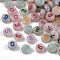 Luminous Acrylic Beads, Flat Round with Number, Mixed Color, 7x4mm, Hole: 1.5mm, about 3700pcs/500g