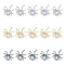15Pcs 3 Colors Halloween Rack Plating Alloy Pendants, Spider Charm, with Lilac Resin Beads, Mixed Color, 30x27x5.8mm, Hole: 1.6mm, 5pcs/color