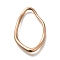 Ion Plating(IP) 304 Stainless Steel Linking Rings, Twisted Oval, Rose Gold, 46.5x30.5x5mm, Inner Diameter: 39.5x22.5mm