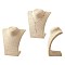 Stereoscopic Necklace Bust Displays, PU Mannequin Jewelry Displays, Covered by Rattan, Wheat, 195x115x223mm