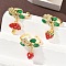 Brass Micro Pave Cubic Zirconia Cuff Rings, with Enamel for Women, Cadmium Free & Lead Free, Rack Plating, Real 18K Gold Plated, Mixed Shapes, 2~26mm,US Size 6 3/4~7(17.1~17.3mm)