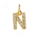 Подвески из латуни с фианитами и переходными кольцами FIND-PW0024-09N-1