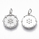 Латунные микропаве прозрачные подвески с фианитом KK-S356-016P-NF-2