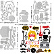 Benecreat 28 шт. джаз-рок-н-ролл металлические штампы DIY-WH0309-920-2