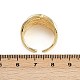 Латунные микро проложить манжеты кольца кубического циркония RJEW-D326-08G-5