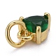 Латунные микро проложить кубического циркония подвески KK-P192-08-G06-3