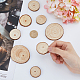 50 шт. необработанных кабошонов из натурального тополя WOOD-HY0001-02-4