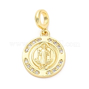 Латунные прозрачные кубические цирконии европейские подвески KK-D325-28G-06
