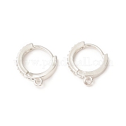 Латунные серьги-кольца из прозрачного кубического циркония KK-C018-01A-P