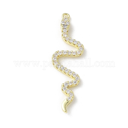 Латунные микропаве прозрачные подвески с фианитом KK-S505-03G-03-1