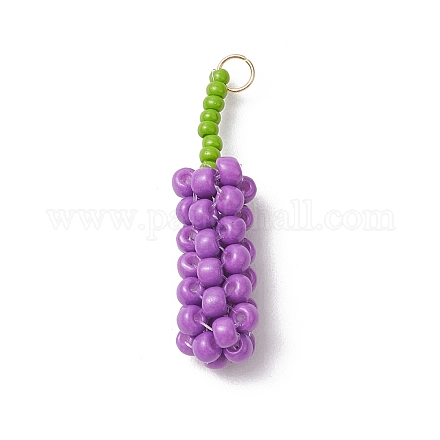 Подвески из стеклянных бусин шелковицы PALLOY-MZ00749-02-1
