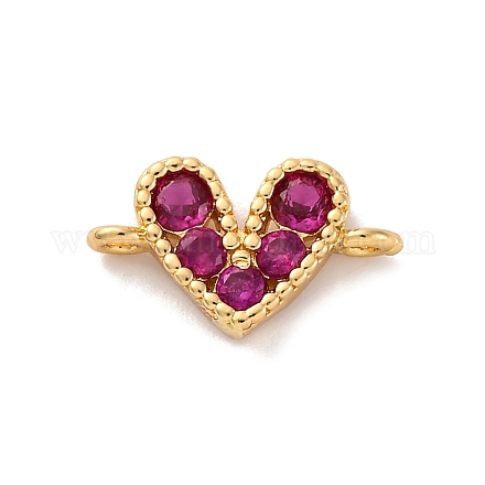 Подвески-сердечки с микропаве из латуни и кубическим цирконием KK-F894-03G-03-1