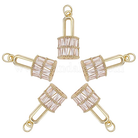 5 шт. Латунные подвески с микропаве ZIRC-SZ0003-24-1