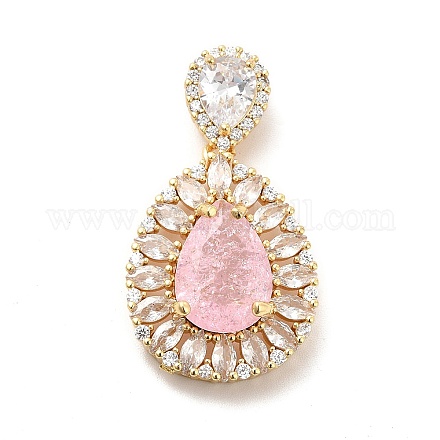 Латунные подвески с фианитами KK-I695-065G-01-1