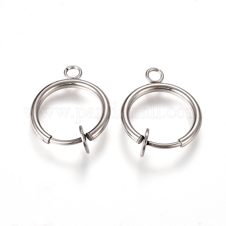 Фурнитура для сережек-клипс из нержавеющей стали марки 304 STAS-L238-025P-1