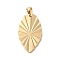 304 Stainless Steel Pendants, Leaf Charms, Golden, 30x17.5x2mm, Hole: 4x3mm